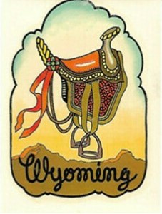 Wyoming (1) The Wonderland of America Vintage Vacation Sticker